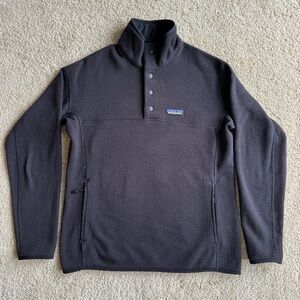 Patagonia Womens Small Fleece Snap Button Pullover Jacket Gray Outdoor Hiking